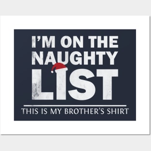 Funny I'm On The Naughty List Christmas Women Men Gift Posters and Art